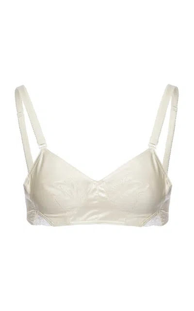 Magda Butrym Cotton-silk Bralette In White