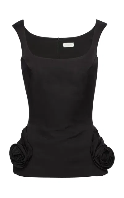 Magda Butrym Cotton-silk Tank Top In Black