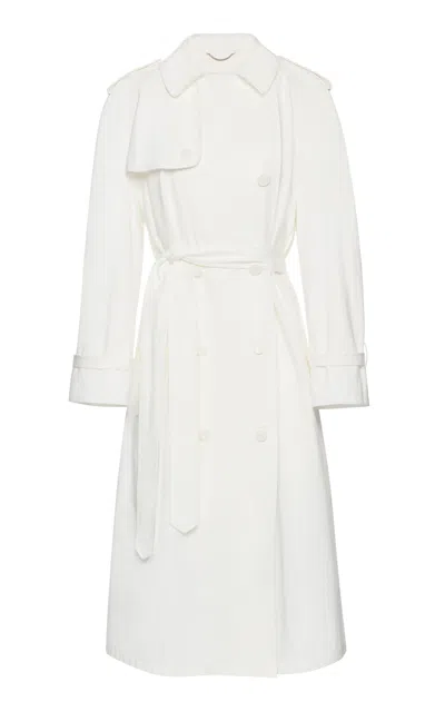 Magda Butrym Cotton-silk Trench Coat In White