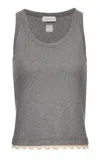 Magda Butrym Cotton Tank Top In Grey