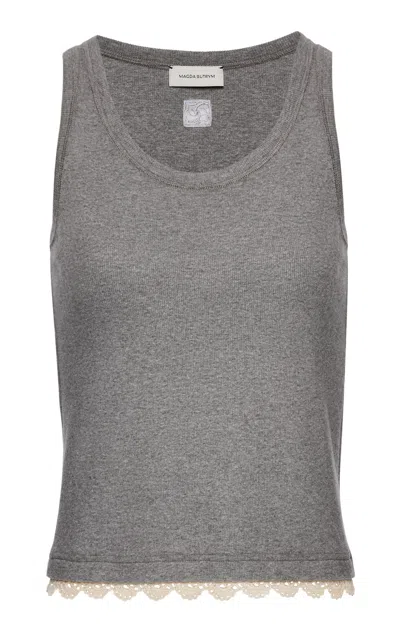 Magda Butrym Cotton Tank Top In Grey