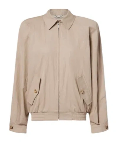 Magda Butrym Cotton-blend Bomber Jacket In Brown