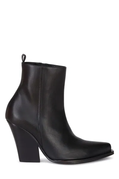 Magda Butrym Pointed Leather Boots In Black