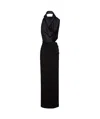 Magda Butrym Cowl Neck Gown In Navy In Navy Blue