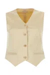 Magda Butrym Cotton Blend Vest With Adjustable Back Strap