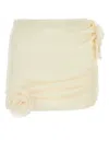 Magda Butrym Draped Mini Skirt Floral Embellishment