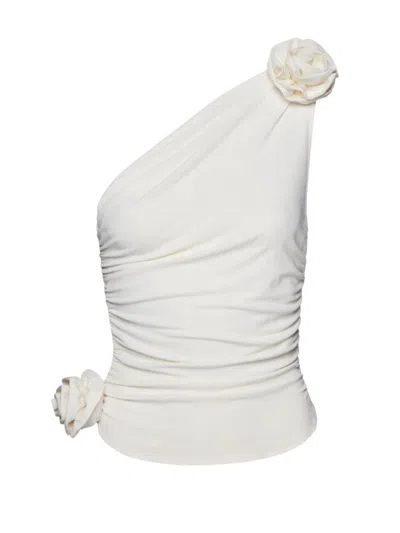 Magda Butrym Cream One-shoulder T-shirt In Beige