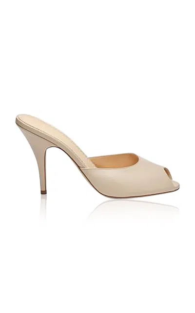 Magda Butrym Cream Peep Toe Mules In White