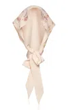 Magda Butrym Cream Printed Scarf In White