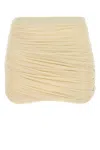 Magda Butrym Draped Mini Skirt Featuring Ruched Design In Neutral