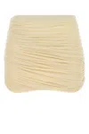 Magda Butrym Draped Mini Skirt Featuring Ruched Design In Yellow
