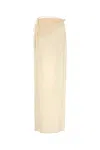 Magda Butrym Stretch Lyocell Blend Skirt Featuring Embellishments In Neutral