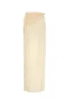 Magda Butrym Stretch Lyocell Blend Skirt Featuring Embellishments In Yellow