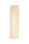 Magda Butrym Stretch Lyocell Blend Skirt Featuring Embellishments In Yellow
