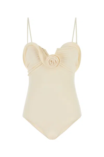 MAGDA BUTRYM COSTUME INTERO IN NYLON STRETCH CREMA  DONNA