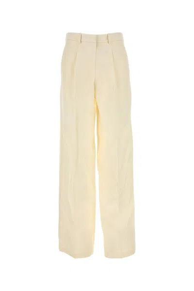 MAGDA BUTRYM CREAM WOOL BLEND WIDE-LEG PANT