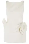 Magda Butrym Creme Dress With 3d Waist Detail In Beige
