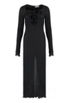 Magda Butrym Crepe Maxi Dress In Black