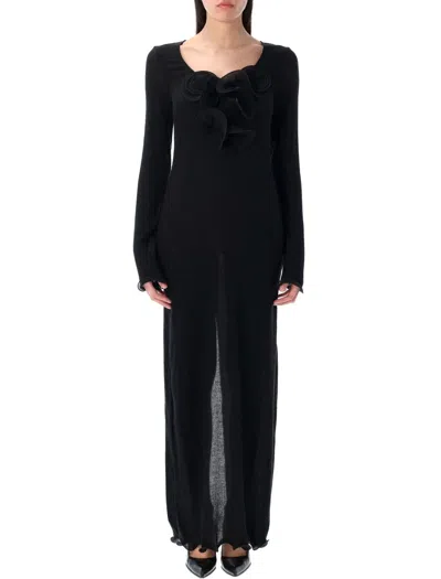 Magda Butrym Crepe Maxi Dress In Blue