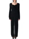 Magda Butrym Dress 01 Black Midi Dress Ls In Black