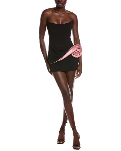 Magda Butrym Crepe Mini Cocktail Dress In Black