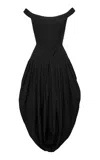 Magda Butrym Crepe Off-the-shoulder Midi Dress In Black