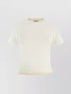 Magda Butrym Crochet-trimmed Cotton-jersey T-shirt In White