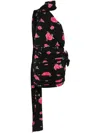 Magda Butrym Rose-print Ruched Minidress In Multicolour