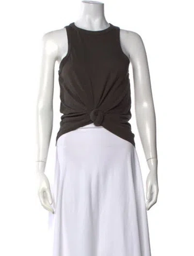 Pre-owned Magda Butrym Crew Neck Sleeveless Top In Black
