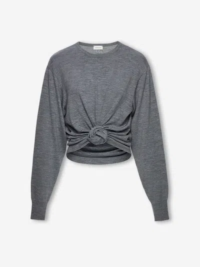 Magda Butrym Crew Neck Sweater In Gray