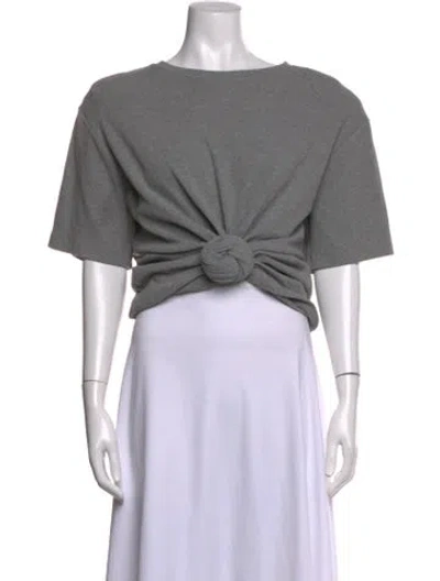Pre-owned Magda Butrym Crew Neck Sweater In Grey
