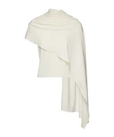 Magda Butrym Scaf-detailed Jersey T-shirt In Multi