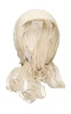 Magda Butrym Crinkle Cotton Scarf In White