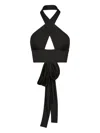 Magda Butrym Cutout Halterneck Bikini Top In Black
