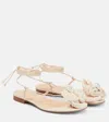 Magda Butrym Crochet And Leather Sandals In Cream