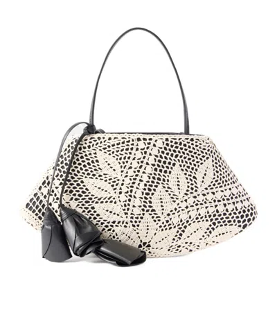 Magda Butrym Maya Leather And Crochet Bag In Multi