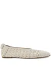 Magda Butrym 10mm Crochet Ballerina Flats In Neutrals