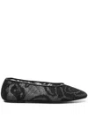 Magda Butrym Crochet Ballet Flats In Black