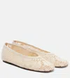 Magda Butrym Crochet Ballet Flats In White