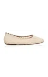 Magda Butrym Crochet Ballet Flats In Neutral