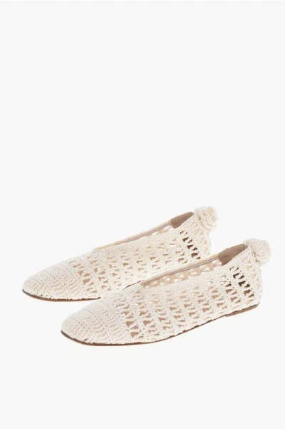 MAGDA BUTRYM CROCHET BALLET FLATS WITH CUIR SOLE