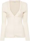 Magda Butrym Crochet Insert Cardigan With Eight In Neutrals