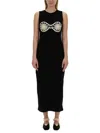 Magda Butrym Crochet-detailed Cotton Maxi Dress In Black