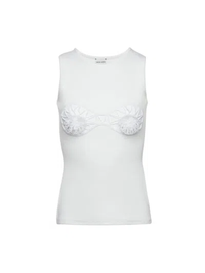 Magda Butrym Crochet Bra Tank In White