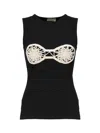 Magda Butrym Embellished Jersey Tank Top In Black