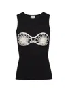 Magda Butrym Crochet Bra Tank Top In Black