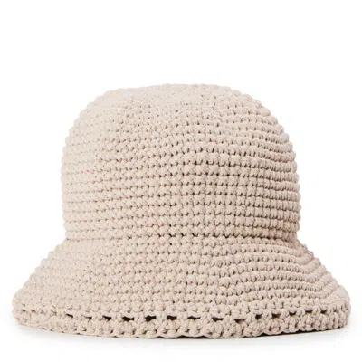 Magda Butrym Crochet Bucket Hat In Neutral