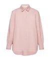 Magda Butrym Crochet Collar Button-up Shirt In Pink