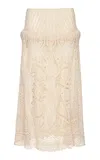 Magda Butrym Crochet Cotton A-line Skirt In Ivory