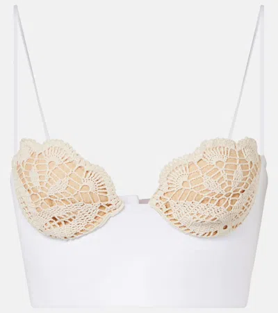 Magda Butrym Crochet Cotton Bustier Top